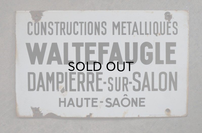 画像2: FRANCE antique Enamel SIGN フランスアンティーク ホーロー サイン 看板 サインプレート 1920-30's 