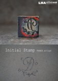 画像1: FRANCE antique Initial Stamp 【D】フランスアンティーク 刺繡用 イニシャルスタンプ アルファベットスタンプ ハンコ 花文字ヴィンテージ1930-40's (1)