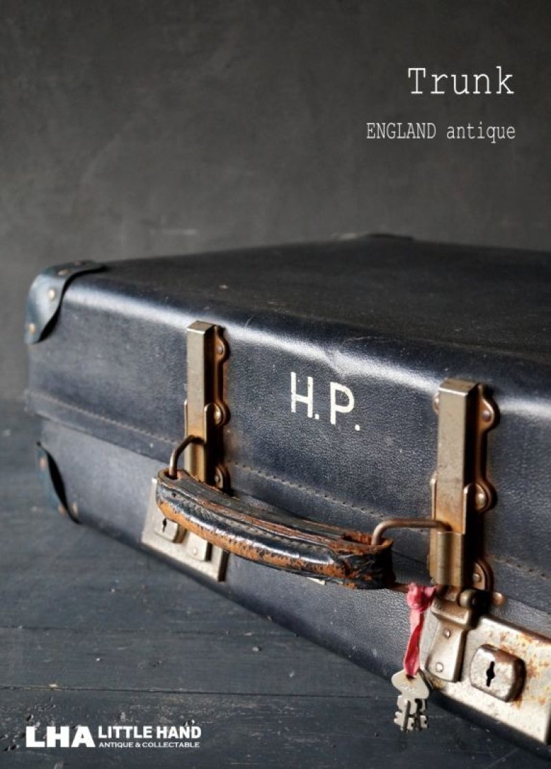 画像1: ENGLAND antique REVELATION Trunk イギリスアンティーク トランク・スーツケース 鍵付き バッグ ブラック 黒 ヴィンテージ  1950's
