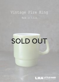 USA vintage【Fire-king】 ファイヤーキング スタッキング 深緑 1960-76's