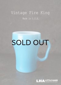 USA vintage【Fire-king】 ファイヤーキング  ソーダマグ 青 1960-76's
