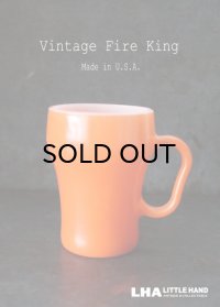 USA vintage【Fire-king】 ファイヤーキング  ソーダマグ 橙 1960-76's