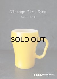 USA vintage【Fire-king】 ファイヤーキング  ソーダマグ 山吹 1960-76's