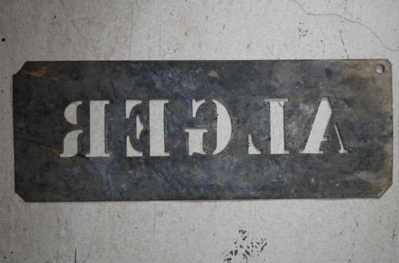 画像3: FRANCE antique 渋い ステンシルプレート ALGER アルファベット 1930-40's