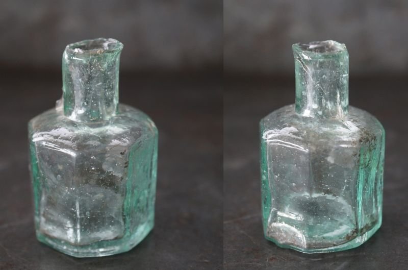 画像2: ENGLAND antique ink Bottle イギリスアンティーク ガラス インクボトル 瓶 ガラスボトル 1890－1910's