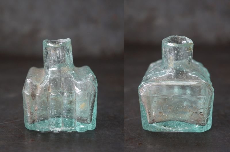 画像2: ENGLAND antique Ink Bottle イギリスアンティーク ガラス インクボトル 瓶 ガラスボトル 1890－1910's