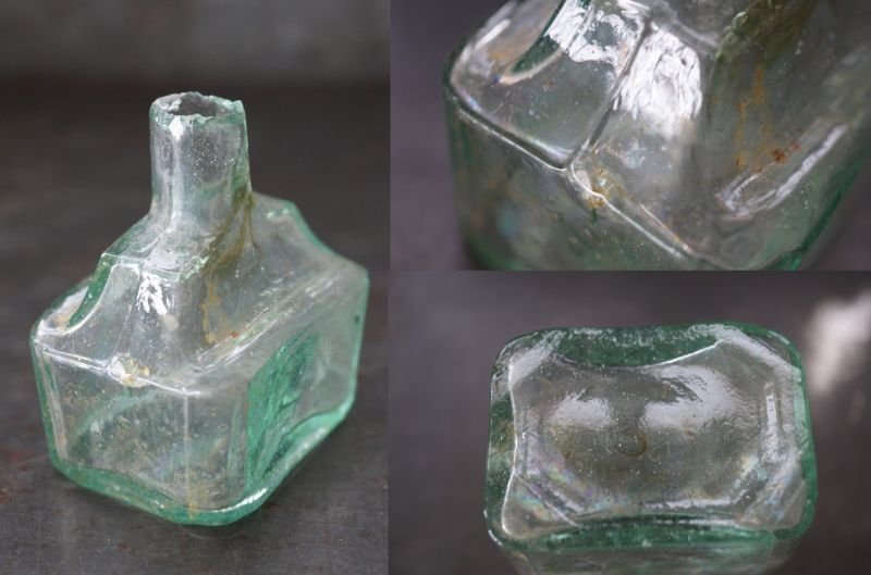 画像3: ENGLAND antique Ink Bottle イギリスアンティーク ガラス インクボトル 瓶 ガラスボトル 1890－1910's
