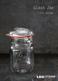 USA antique Ball Glass Jar アメリカアンティーク BALL ジャー ワイヤー付き ガラスジャー (S) ヴィンテージ メイソンジャー 保存瓶 1933－60's