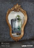 画像1: FRANCE antique Mirror 優雅な装飾 フレンチミラー 鏡 1950's  (1)