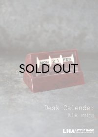SALE【40%OFF】U.S.A. antique Desk Calender アメリカアンティーク 万年 ベークライト デスクカレンダー ヴィンテージ1950-60's 卓上 メカニカル カレンダー 暦
