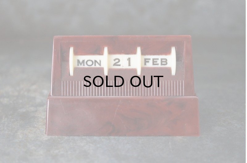 画像2: SALE【40%OFF】U.S.A. antique Desk Calender アメリカアンティーク 万年 ベークライト デスクカレンダー ヴィンテージ1950-60's 卓上 メカニカル カレンダー 暦
