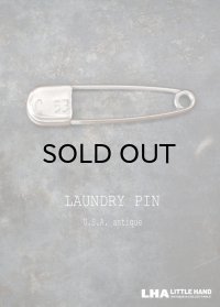 U.S.A. antique LAUNDRY PIN (LARGE) アメリカアンティーク 大きなナンバー入ランドリーピン セーフティピン ヴィンテージ 1940－50's 
