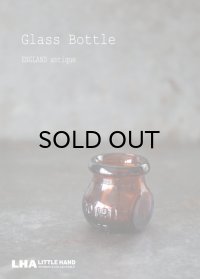 ENGLAND antique BOVRIL 1/2oz イギリスアンティーク ボブリル ガラスボトル アンバーガラスボトル 瓶 1920-30's