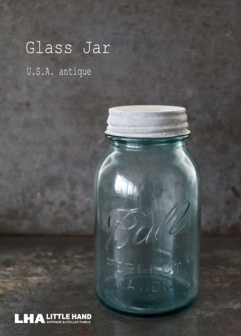 画像1: USA antique アメリカアンティーク BALL ジャー ガラスジャー (Ｍ) メイソンジャー保存瓶 ヴィンテージ ガラス瓶 1923-33's