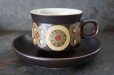 画像2: ENGLAND antique DENBY Arabesque C&S イギリスアンティーク デンビー アラベスク  カップ＆ソーサー ヴィンテージ 1960-80's (2)