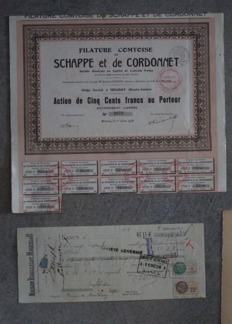 画像4: FRANCE antique Paper 5set フランスアンティーク ペーパーセット 古い紙 5枚セット 1920-40's