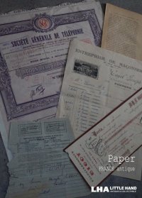 FRANCE antique Paper 5set フランスアンティーク ペーパーセット 古い紙 5枚セット 1920-40's