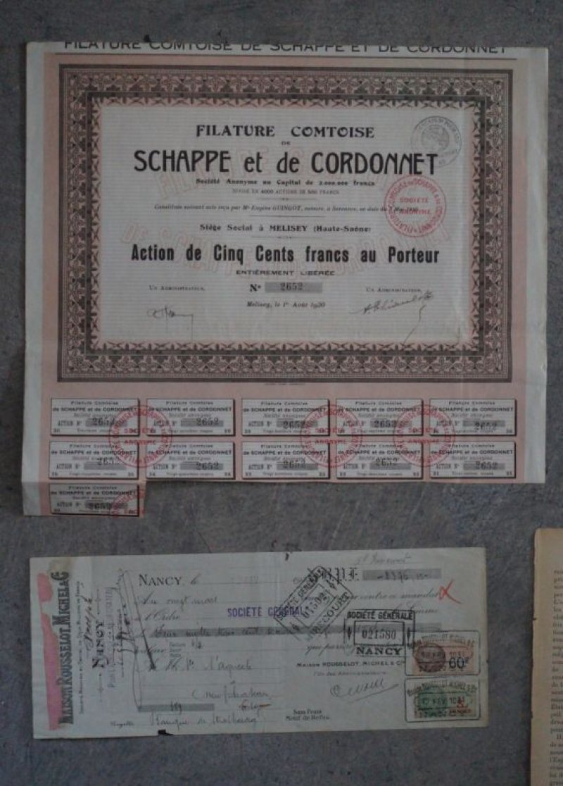 画像3: FRANCE antique Paper 5set フランスアンティーク ペーパーセット 古い紙 5枚セット 1920-40's