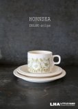 画像1: ENGLAND antique HORNSEA  FLEUR C&S イギリスアンティーク ホーンジー フルール カップ＆ソーサー＆ティープレート・ケーキプレート トリオ  C&S 1970-80's ヴィンテージ コーヒーカップ ティーカップ (1)