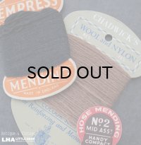 ENGLAND antique Mending イギリスアンティーク 糸カード 糸巻き 3枚セット 台紙付 ヴィンテージ 1930-50's
