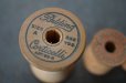 画像3: U.S.A. antique Wooden Spools アメリカアンティーク  英字ロゴ入 刻印入 木製スプール 糸巻き 糸 3個セット  ヴィンテージ 1920-40's (3)