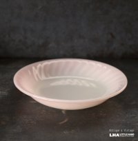 U.S.A. vintage Fire-king Pink Soup Plate アメリカヴィンテージ ファイヤーキング ピンク スワール スーププレート 1949-62's