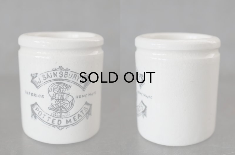 画像2: ENGLAND antique J.SAINSBURY'S  pottery イギリスアンティーク セインズベリー 陶器ジャー 陶器ポット 1900-30's