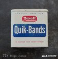 画像1: USA antique Rexall Quik-Bands TIN アメリカアンティーク バンドエイド缶 絆創膏 ヴィンテージ 1950-60's  (1)