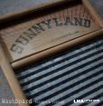 画像1: USA antique SUNNYLAND Washboard アメリカアンティーク 木製 ウォッシュボード 洗濯板 ランドリー ヴィンテージ 1940-50's (1)