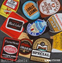 ENGLAND antique Brewery Bottle Labels 10pcs イギリスアンティーク 醸造所 ボトルラベル ヴィンテージ 10枚SET デッドストック未使用品 1970-80's