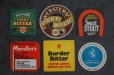 画像2: ENGLAND antique ADVERTISING Beer Mats イギリスアンティーク アドバタイジング ビアマット コースター 広告入り ヴィンテージ 6枚SET 1970-80's (2)
