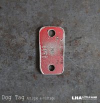 U.S.A. antique Dog Tag アメリカアンティーク ヴィンテージ ドッグタグ 1986's ロゴ入り ナンバープレート ナンバータグ タグ