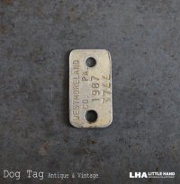U.S.A. antique Dog Tag アメリカアンティーク ヴィンテージ ドッグタグ 1987's ロゴ入り ナンバープレート ナンバータグ タグ
