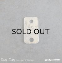 U.S.A. antique Dog Tag アメリカアンティーク ヴィンテージ ドッグタグ 1987's ロゴ入り ナンバープレート ナンバータグ タグ