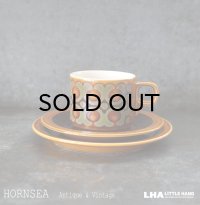 ENGLAND antique HORNSEA BRONTE TRIO イギリスアンティーク ホーンジー ブロンテ カップ＆ソーサー＆ティープレート・ケーキプレート トリオ C&S ヴィンテージ 1970-80's
