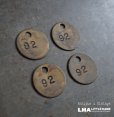 画像1: U.S.A. antique Number Tag アメリカアンティーク ナンバータグ ナンバープレート ブラス 真鍮 1940-60's  (1)