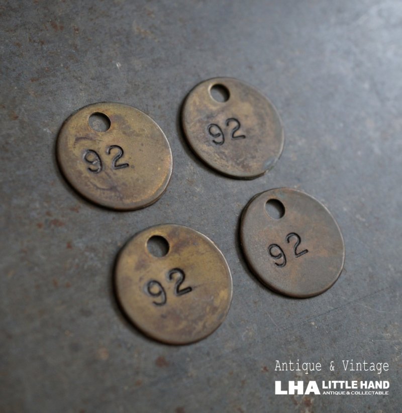 画像1: U.S.A. antique Number Tag アメリカアンティーク ナンバータグ ナンバープレート ブラス 真鍮 1940-60's 