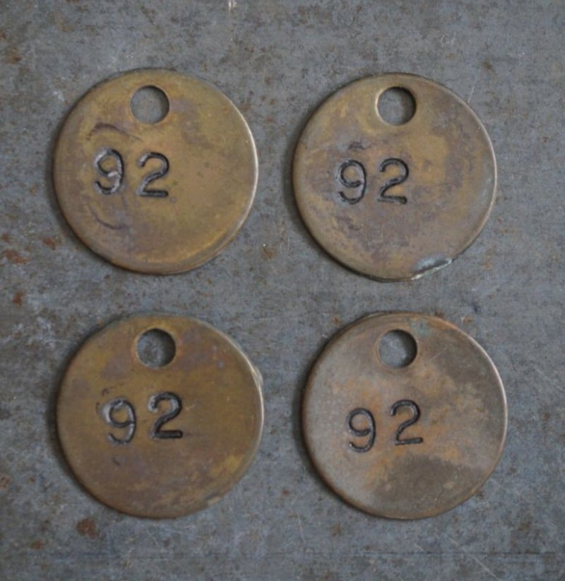 画像3: U.S.A. antique Number Tag アメリカアンティーク ナンバータグ ナンバープレート ブラス 真鍮 1940-60's 