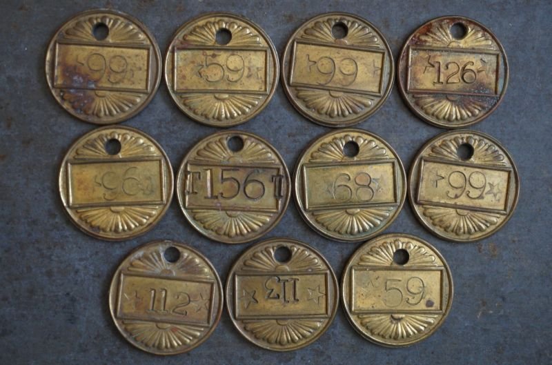 画像4: U.S.A. antique Number Tag アメリカアンティーク ナンバータグ ナンバープレート ブラス 真鍮 1940-60's 