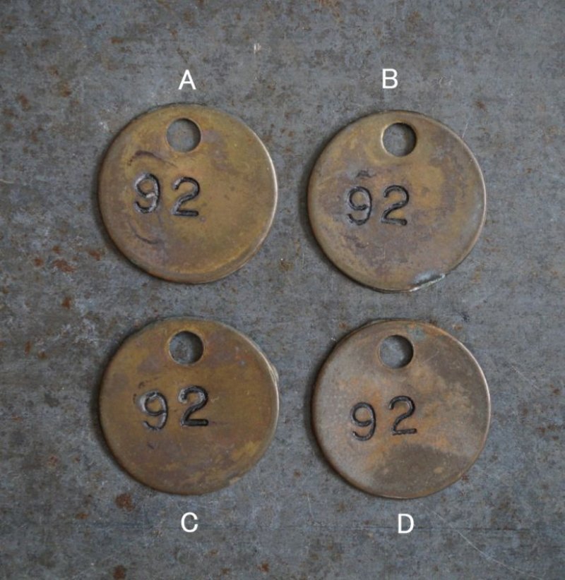 画像2: U.S.A. antique Number Tag アメリカアンティーク ナンバータグ ナンバープレート ブラス 真鍮 1940-60's 