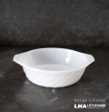 U.S.A. vintage Fire-king White SWIRL Casserole アメリカヴィンテージ ファイヤーキング ホワイト スワール キャセロール グラタン皿 1960-79's