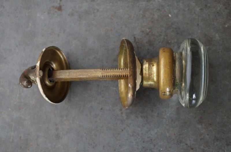 画像2: U.S.A. antique Doorknob & Plate アメリカアンティーク ガラスドアノブ・ドアハンドル＆プレート 1930－60's