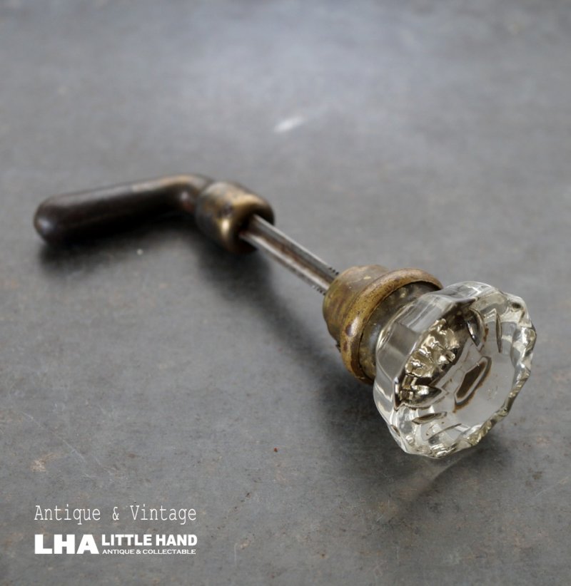 画像1: U.S.A. antique Doorknob アメリカアンティーク ガラスドアノブ・ドアハンドル 1930－60's