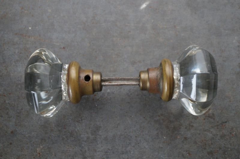 画像2: U.S.A. antique Doorknob アメリカアンティーク ガラスドアノブ・ドアハンドル 1930－60's