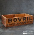 画像1: 【RARE】ENGLAND antique BOVRIL BOX (S) イギリスアンティーク 木製 ウッドボックス  Sサイズ 木箱 1910-30's   (1)