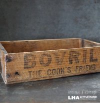 【RARE】ENGLAND antique BOVRIL BOX イギリスアンティーク 木製 ウッドボックス 木箱 1910-30's