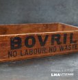 画像2: 【RARE】ENGLAND antique BOVRIL BOX イギリスアンティーク 木製 ウッドボックス 木箱 1910-30's   (2)