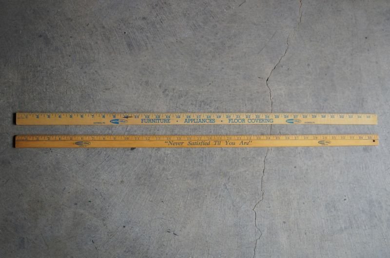 画像2: U.S.A. antique ADVERTISING WEEDEN YARD STICK RULER アドバタイジング 木製 ヤードスティック ルーラー 広告入 定規 ヴィンテージ 1960-80's