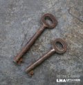 ENGLAND antique KEYS 2pcs イギリスアンティークキー ヴィンテージキー 小さな鍵 2本セット ヴィンテージ 1900-30s