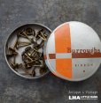 画像1: USA antique Burroughs TIN & PUSH PINS アメリカアンティーク ティン缶&プッシュピン ブリキ缶 押しピン ヴィンテージ 1960-80's  (1)